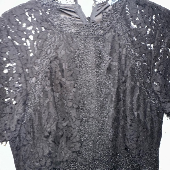 **NEW**Antonio Melanie Black Lace Wide Leg Jumpsuit. Size 8-Tags Attached - Picture 2 of 6